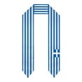 thumbnail image 7 of Graduation Sash Greece Flag Cool Greek scarf Shawl Stole Sapphire Blue with Star Stripe Bachelor Gown Accessory Ribbon 180*14cm, 7 of 7