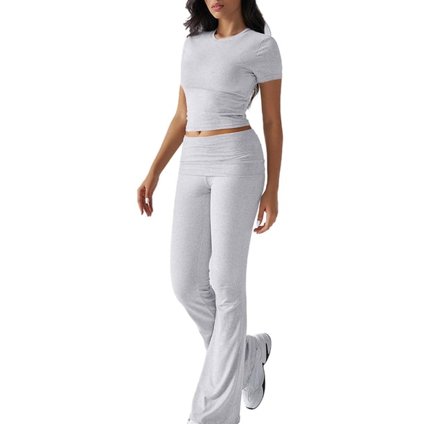 Pantalón de Traje de Corta Ajustado de Color Liso Gris M