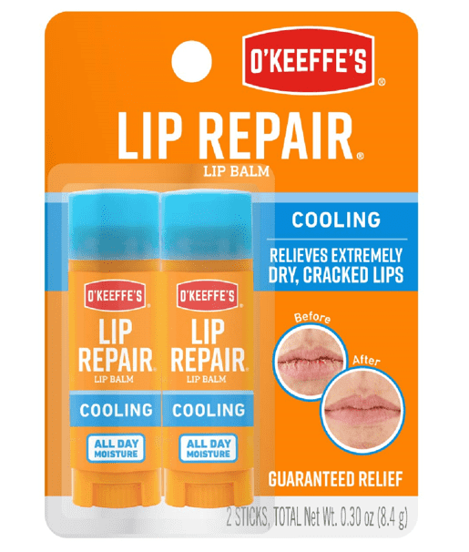 O'Keeffe's Lip Repair Moisturizing, Long-Lasting Matte Lip Balm, Clear