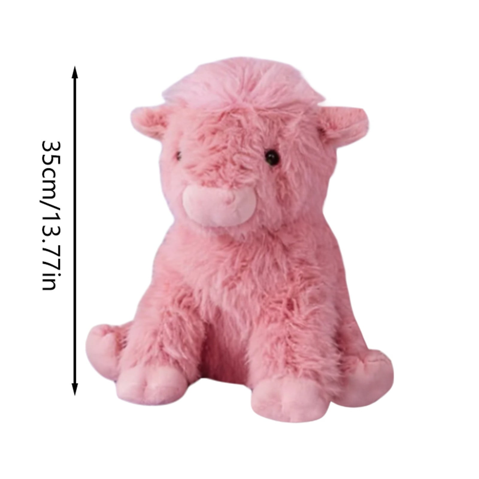 HEWANG Pink Cow Stuffed Animal, Cute Plushies Cow Gifts, Realistic Cute Cows Figure, Weighted Cattle Peluches Toys Decor Pink Stuffed Animal Valentine'S Day Gifts (Cow-13in)
