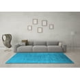 thumbnail image 3 of Ahgly Company Indoor Round Oriental Light Blue Industrial Area Rugs, 3' Round, 3 of 4
