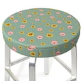 thumbnail image 3 of KLL Pig Face With Sunflower Round Bar Chair Cushion Cover 12 inch ,Bar Stool Protector with Elastic, Soft Washable, 3 of 6