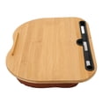 thumbnail image 4 of Escritorio portátil con tapa de bambú, escritorio para computadora portátil, escritorio portátil de madera de bambú con cojín de almohada, soporte para computadora portátil, durabilidad probada en el, 4 of 12