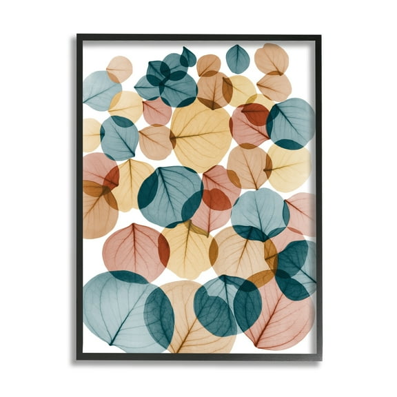 Stupell Industries Eucalyptus Leaves Translucent Blue Yellow Orange Botanicals , 24 x 30,Design by Albert Koetsier