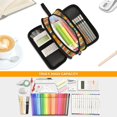thumbnail image 5 of FORMRS Pencil Case with 3 Compartments School Large Capacity Zipper Pen Pouch Stationery Organizer, Retro Abstract Pattern, 5 of 8