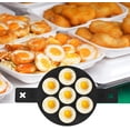 thumbnail image 3 of Egg Pancake Maker,Pancake Mold,Silicone Non Stick Holes Fried Egg Rings Maker Mini Shaper Pancakes Black Kitchen Non Stick Silicone Eggs Pancake Making Mold with Handles DIY Baking Tools, 3 of 8