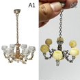 thumbnail image 3 of Children's Realistic 1/12 Dollhouse Furniture Chandelier Light Prete - Perfet A1, 3 of 5