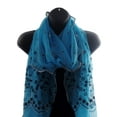 thumbnail image 2 of Womens Elegant Flower Shaped Blue Scarf Wrap, 2 of 4