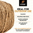 thumbnail image 5 of Manila Rope - 3 Strand Cordage Twisted Braided Rope - Thick Natural Fiber Rope for Nautical, Marine, Decorative Rope for Crafts, Porch Column, Outdoor Pole Wrap, Tree Rope Swing (1/4" 600 Feet), 5 of 6