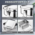 thumbnail image 4 of Stainless Steel Leakproof Bento Boxes 4 Count, 4 of 13