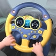 thumbnail image 1 of Controlador de Conducción de Juguetes de Volante Completo con Música Y Luz Azul CUTICAT Volante simulado, 1 of 8