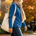 thumbnail image 6 of LUVDA Women's Ribbed Knit Sweater Long Sleeve Crew Neck Pullover Casual Fall Top, 6 of 8