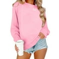 thumbnail image 4 of Vetsdori Sweatshirts for Women Casual Tops Pink Gifts for Girlfriend Valentine Winter Womens Sweatshirts Crew Neck, 4 of 8