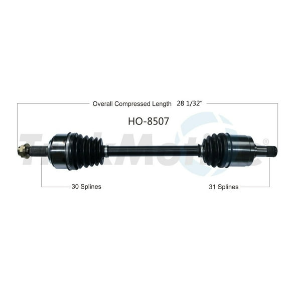 CV Axle Shaft Fits select: 2013-2015 HONDA CROSSTOUR