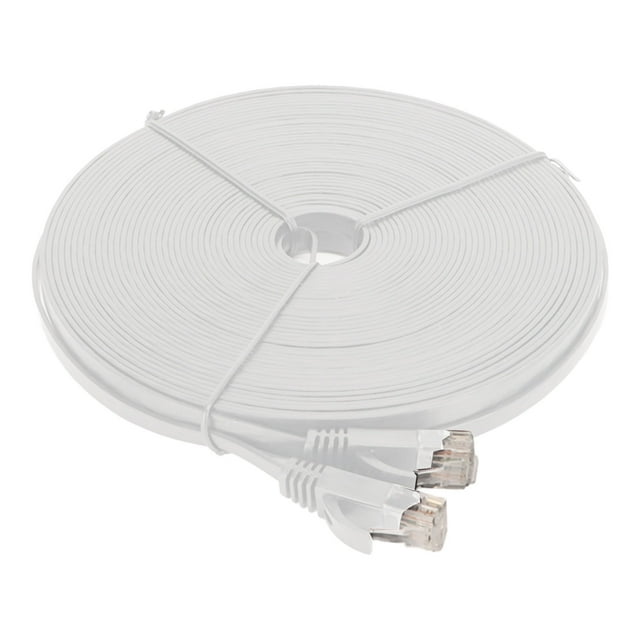 Cable de red Gigabit de 20 m de longitud, 1000 Mbps, puerto RJ45, cable de red CAT6, cable Ethernet para enrutadores, portátiles, color blanco