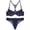 Blue, variant on Women Lace Lingerie Set Adjustable Thin Straps Front Closure Push Up Bra Thong Panty Soft Breathable Floral Lace Daily Wear Honeymoon Dates Romantic Bedroom Occasions