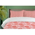 thumbnail image 4 of Ambesonne Romantic Duvet Cover Sets, Roses and Little Hearts, 2-King, Rose Coral, 4 of 7