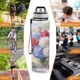 thumbnail image 7 of BZSMCE Sport Bottle Vibrant Floral Bouquet Outdoor sports Water Bottle Size: 10.4x3in, 7 of 7