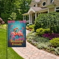 thumbnail image 5 of Flowers Flamingo Garden Flag House Banner 28" x 40" Double Sided Outdoor Yard Decoration, 5 of 6