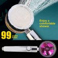 thumbnail image 4 of Cabezal de ducha de mano presurizado, boquilla de pulverización de baño de ducha de alta presión, cabezal de ducha de baño, rociador de agua Suministros de limpieza para el hogar Púrpura Bewildely HA007567-03, 4 of 6