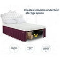 thumbnail image 3 of SGI Bedding 21 Inch Wrap Around Bed Skirt | Microfiber Bed Skirt | Fade Resistant, Wrinkle Free, Anti-static, Decorative, Extra Storage Space, Clutter-Free | Queen, Wine, 3 of 8