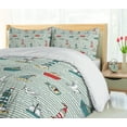 thumbnail image 5 of Ambesonne Lighthouse Duvet Cover Sets, Message Bottle Gulls, 2-King, Multicolor, 5 of 7