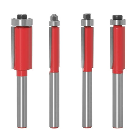 

Flush Trim Router Bits Set-4Pcs Wide Applications Milling Cutter Tool for Hardwood Particle Board 4-piece Trimming Kni