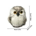 thumbnail image 6 of 3PCS Realistic Plush Owl Figurine - Faux Fur Handcrafted Owl Decor, Soft Cuddly Animal Sculpture for Home Office Desk, Unique Gift for Bird Lovers & Cozy Garden Decorations, 6 of 6