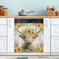 thumbnail image 5 of IAUYY Magnetic decorative sticker - 23x26 Inch PVC Refrigerator Decorative Cover, Removable DIY Art for Kitchen Appliances Ranch Cattle, 5 of 6