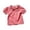 Hot Pink, variant on Girls Flutter Collar Puff Sleeve Polo Top Bow Embroidered Solid Cute Casual Summer Tee,7-8 Years