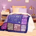 thumbnail image 3 of LHSHID 21st Birthday Gifts for Her Blanket 21st Birthday Gift Ideas 21 Year Old Birthday Gifts for Her Gifts for 21st Birthday Female Flannel Throw Bed Blanket 60"x80", 3 of 7