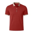 thumbnail image 4 of COSFO Colorblock Mens Golf Polo Shirts Short Sleeve Casual Golf Shirt Quick Dry Performance Pullover Collared Loose Fit Tops, 4 of 7