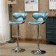 thumbnail image 5 of Furniture Masaccio Cushioned Leatherette Upholstery Airlift Adjustable Swivel Barstool with Chrome Base, Set of 2, Red My Lux Decor Round, 5 of 14