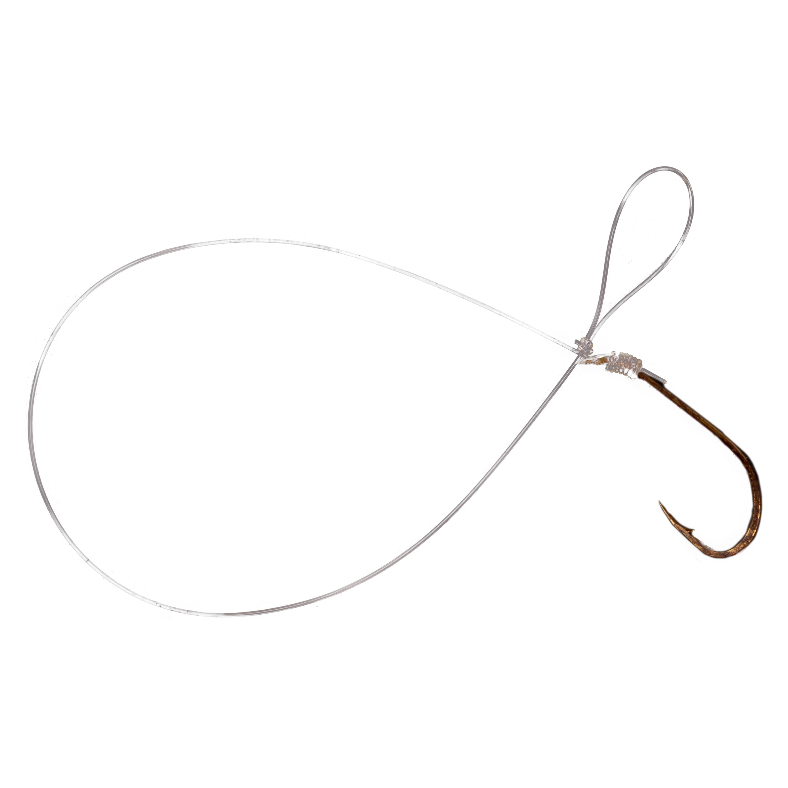 (12 pack) Ozark Trail Plain Shank Snelled Fishing Hooks, Size 4, 8-Pack