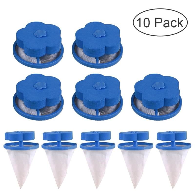 10 Pieces Lint Catcher for Washing Machine Lint Trap Floating Hair Fur