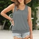 thumbnail image 2 of Tops de manga larga,Camiseta de tirantes de verano para mujer, camisa holgada con cuello plisado, top de poliéster sin mangas, ropa informal de calle, ropa de diario, sopatenor, 2 of 8