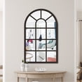 thumbnail image 5 of Arched Window Wall Mirror, Rustic Farmhouse Accent Mirror, Wood Framed Entry Mirror Windowpane Acrylic Mirror for Living Room,Bathroom,Bedroom,Kitchen, 5 of 7