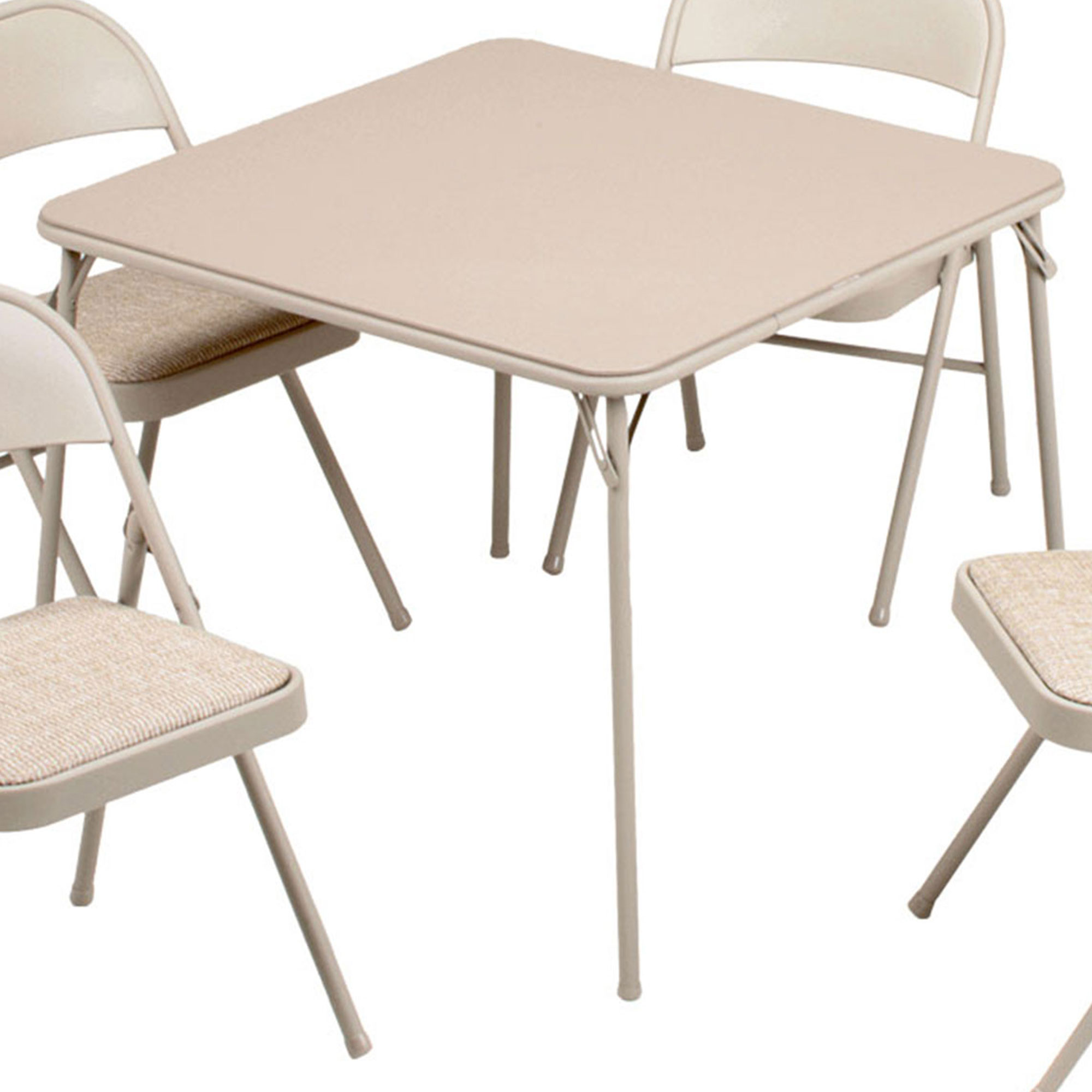 MECO Sudden Comfort 5 Piece 34x34 Card Table and 4 Chairs Folding