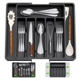 thumbnail image 1 of Organizador de Cubiertos,Expandible Organizador de Cubiertos para Cajon,Organizador de Cajones de Cocina,Bandeja para Cubierto,8 Divisores Pl&aacute;stico para Cosm&eacute;tico Papeler&iac, 1 of 9