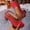 Red, variant on OKBOP Slingback heels for women Heeled Flat heels for women Closed Toe Medium Arch Slip-Resistant heels for women Chunky Low Heel Arch Support