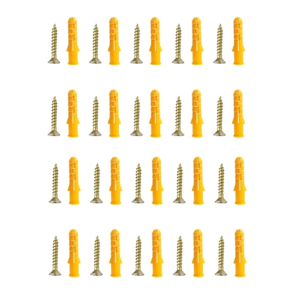 AOOOWER 20/40pcs Plastic Expansion Pipe Tube Wall Plugs with Screws Wall Expansion Plugs Dry Wall Anchors and Screws Durable