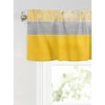 thumbnail image 6 of Valances for Windows Abstract Yellow Gray Rod Pocket Cafe Window Treatments Valance Curtains for Kitchen Bathroom Laundry Basement Windows 60"x18", 6 of 9