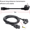 thumbnail image 3 of Cable de alimentación Cable de alimentación Cable de enchufe europeo Cable IEC de 3 pines para PC, monitor, impresora, PS3 / PS4 Pro, escáner, TV Xemadio 2035453-1, 3 of 8