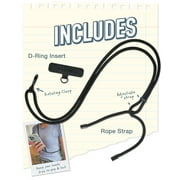 Smartish - Case Clinger - Universal Smartphone Case Detachable Crossbody Lanyard - Adjustable Black Shoulder Neck Strap