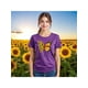 thumbnail image 1 of Blusa con Estampado de Mariposa y Girasoles – Diseño Único y Significativo Color Morado Talla Extra Grande Marca Emil SaEs, 1 of 4