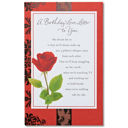 American Greetings Love Letter Birthday Card for Sweetheart