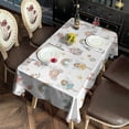 thumbnail image 4 of White Fairy Castle Pattern Rectangle Tablecloth 60"x102",Waterproof Polyester Rectangle Table Cloth, Wipeable Spillproof Polyester Tablecloth for Dining, Camping, Indoor and Outdoor, 4 of 6
