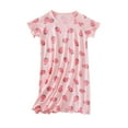 thumbnail image 1 of Chemises de Nuit à Rayures pour Fille Robe de Nuit à Manches Courtes pour Filles Chemise de Nuit Nuisette Pyjama Manches Volantées Tenue de Nuit 3-12 Ans, 1 of 4