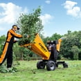 thumbnail image 6 of 6" 15 HP 4-Stroke OHV Wood Chipper with Wheels - Wood Chipper for Yard and Garden Work, 6 of 11