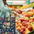 thumbnail image 6 of Tropical Flower and Leaves Foldable Grocery Bag - Eco-Friendly & Spacious Shopping Bag, 6 of 6